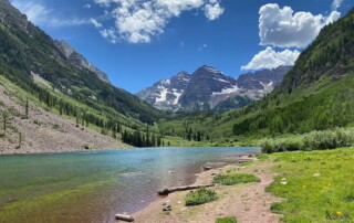 Backpacking Colorado's Four Pass Loop of Maroon Bells with the famous view