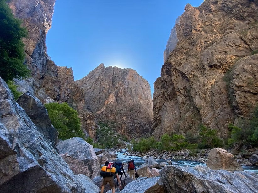Hiking out of Black Canyon of the Gunnison National Park, Colorado