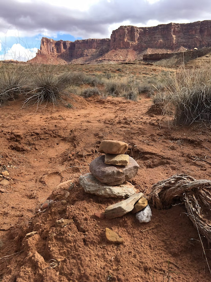 Cairns on the hiking trails