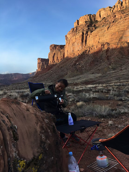 Some coffee in the morning at camp