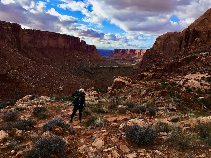 Stunning views while backpacking in Canyonlands National Park