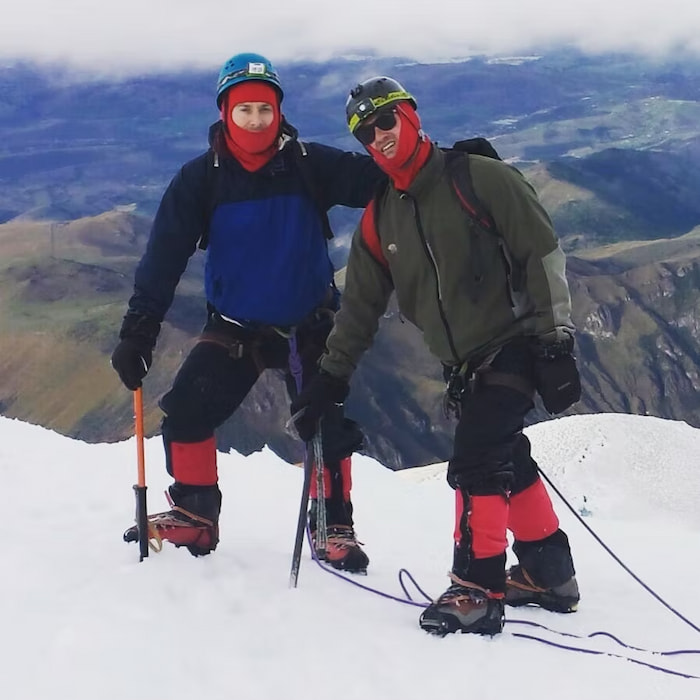Completing our ascent of Volcan Cayambe