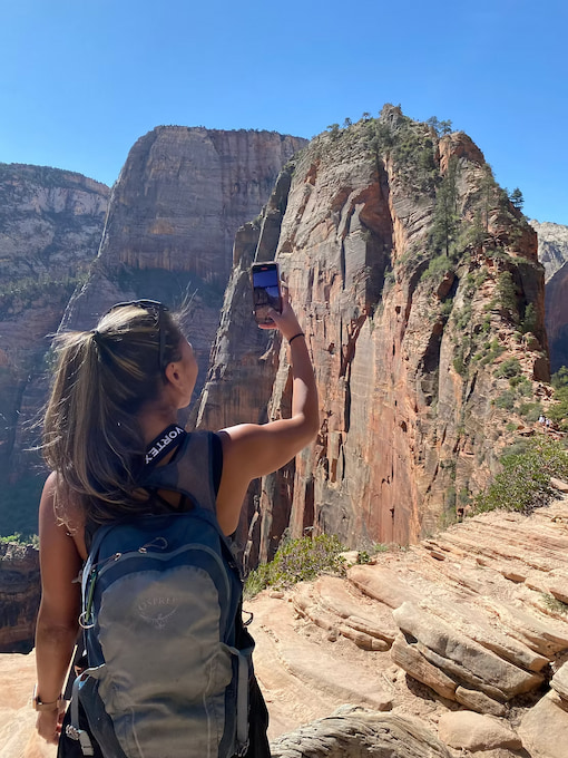Views during Angel's Landing hike in Zion National Park