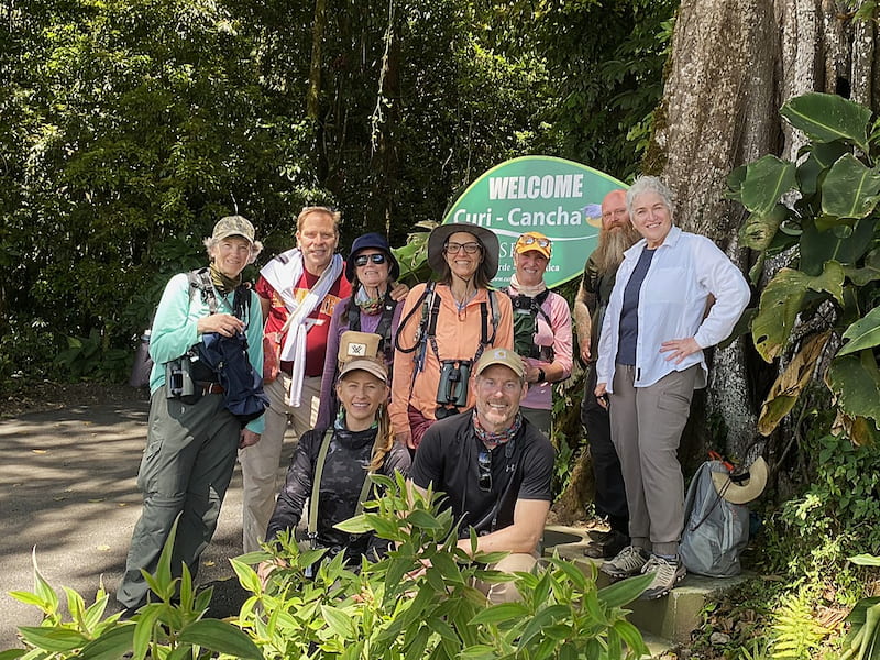 A group on a Costa Rican birding tour