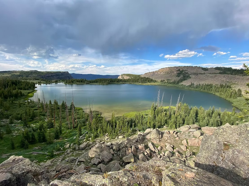 Wall Lake in the cradle of wilderness in Colorado Flat Tops