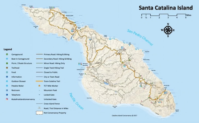 Map of Catalina Island