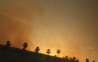 Heat in the hills of Los Angeles as fires rage through California