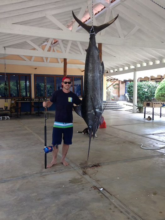 Caught a black marlin while fishing Tuna Coast in Panama