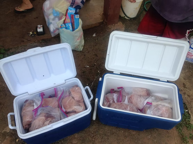 Meat from the marlin we caught while fishing in Panama's Tuna Coast