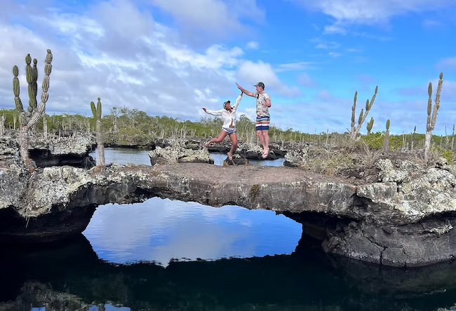 Natural stone bridge