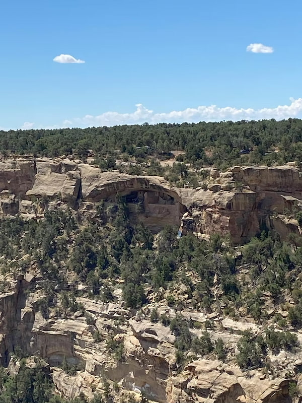 View of the cliffs in Mesa Verde National Park