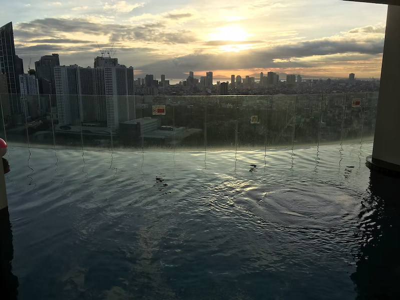 Rooftop pool in the Philippines