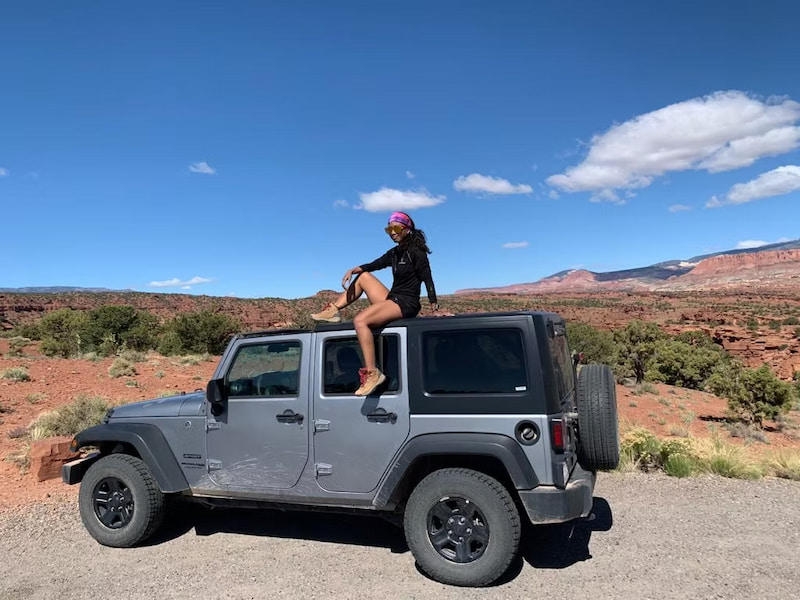 Rented a jeep for our adventure through Capitol Reef National Park