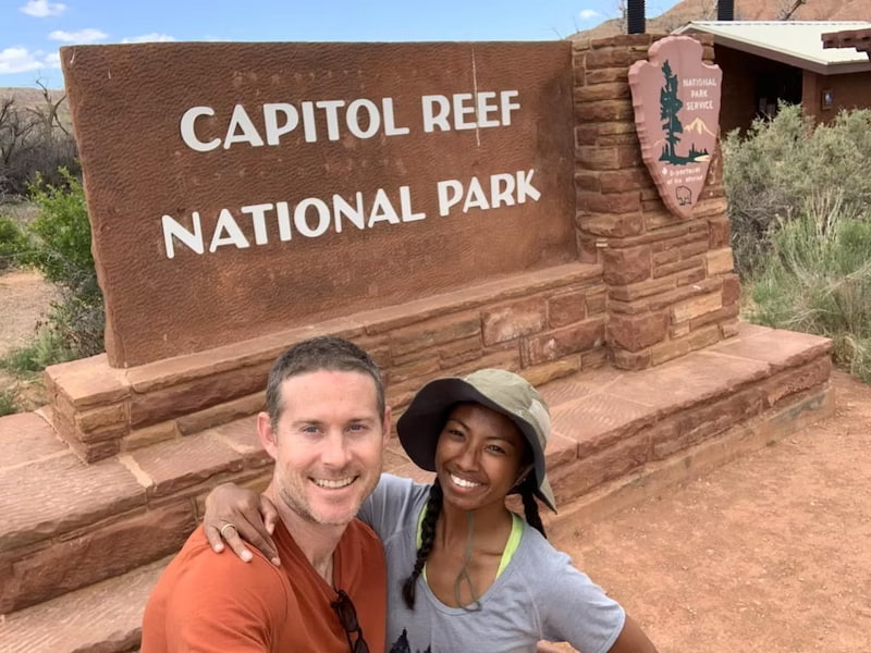 Entrance sign to Capitol Reef National Park