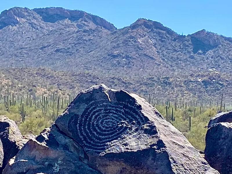 Rock designs in Saguaro National Park