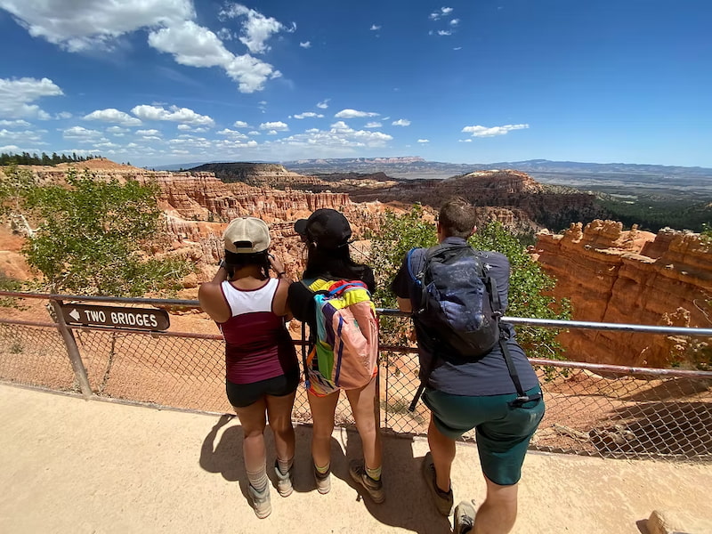 Looking out at the Grand Staircase