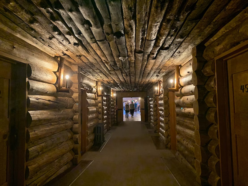 Inside of the Old Faithful Inn