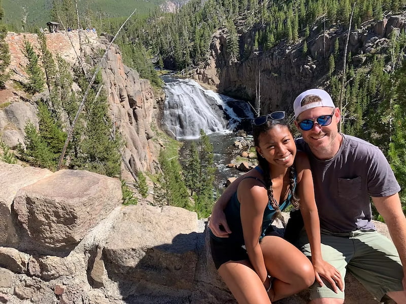 Gibbon Falls in Yellowstone National Park