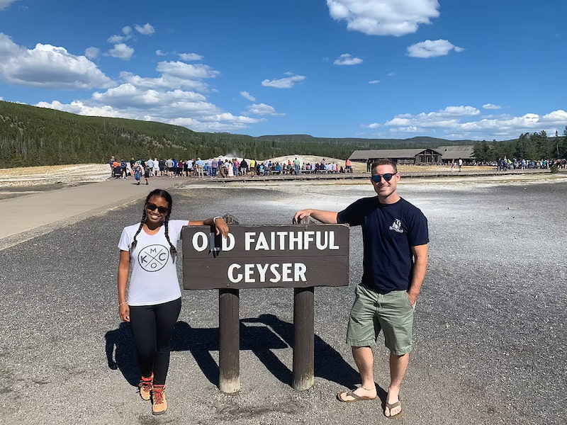 Sign for Old Faithful Geyser