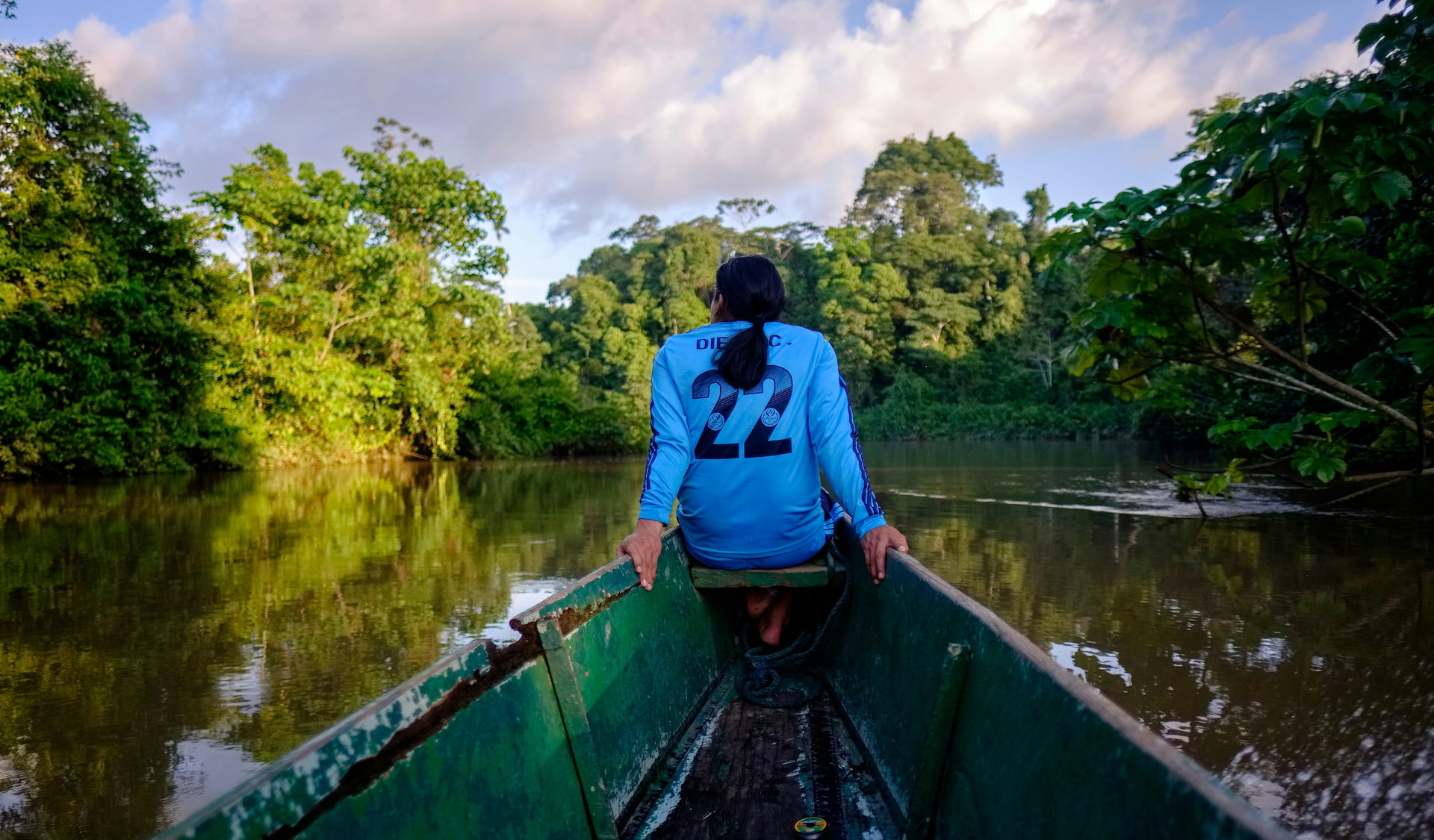 Local guide leading our Ecuador Amazon Birding Tour near Sani Lodge.