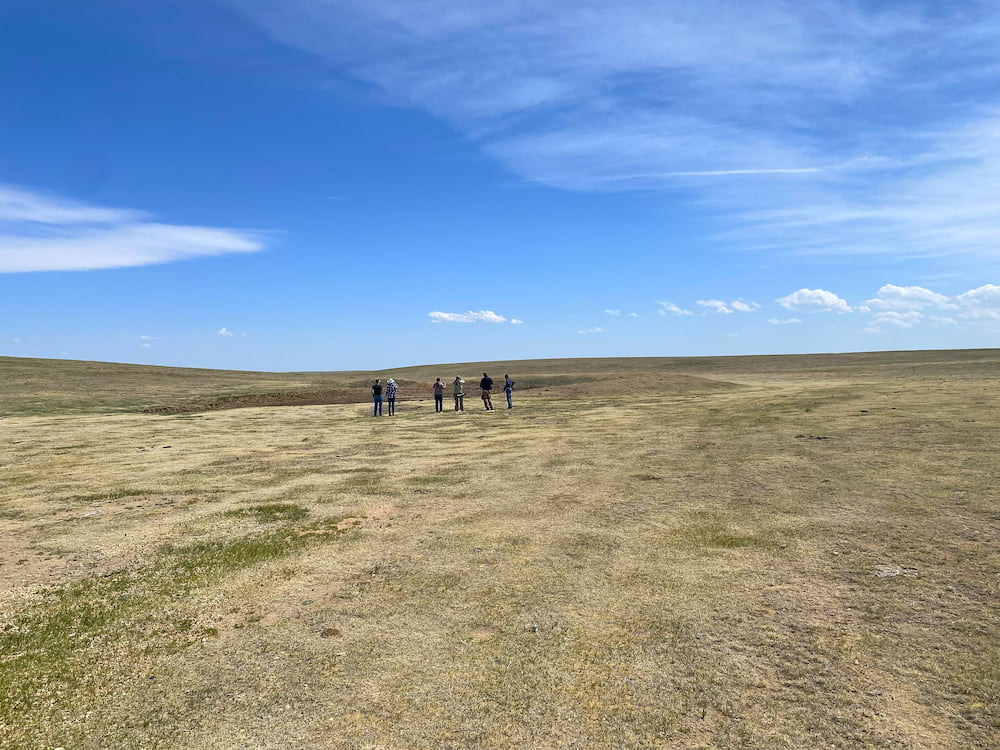 A group of birders admiring the wildlife of the Great Plains